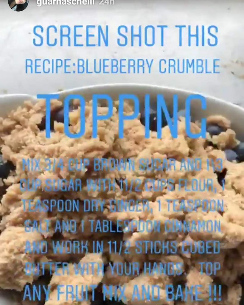 Alex Guarnaschelli Blueberry Crumble